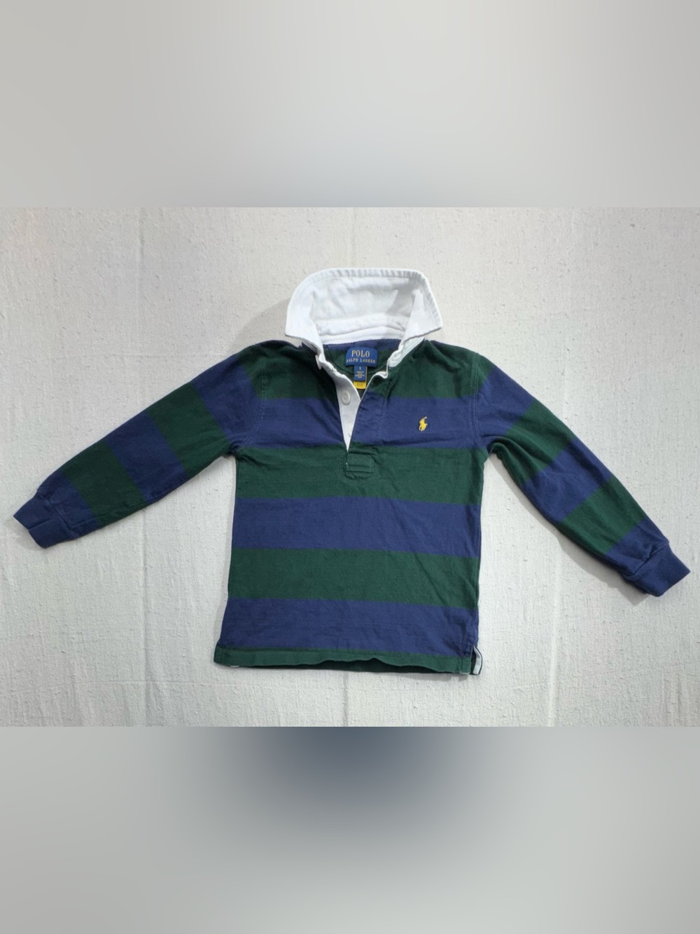 Polo Ralph Lauren Boys Size 5 Striped Iconic Rugby Shirt x